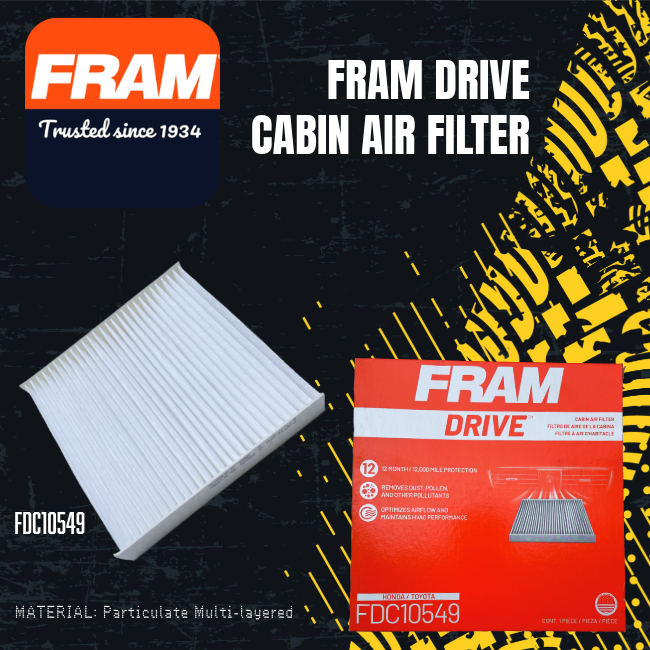 FRAM DRIVE CABIN AIR FILTER FDC-10549
