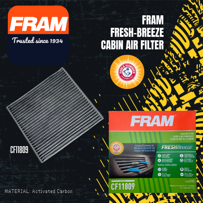 FRAM FRESH-BREEZE CABIN AIR FILTER CF-11809