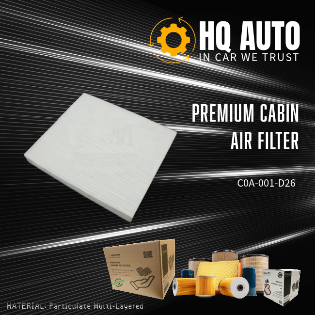 HQ AUTO PREMIUM CABIN AIR FILTER C0A-001-D26