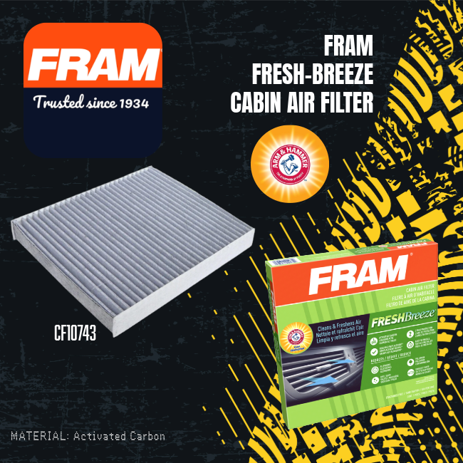 FRAM FRESH-BREEZE CABIN AIR FILTER CF-10743